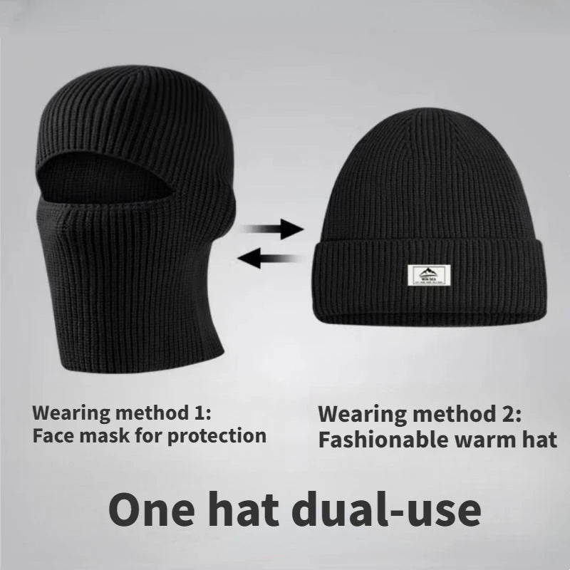 2In1 Mask Beanies Men Winter